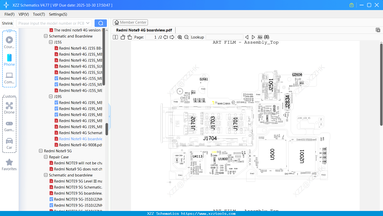 Xiaomi Redmi Note9 4G Boardview